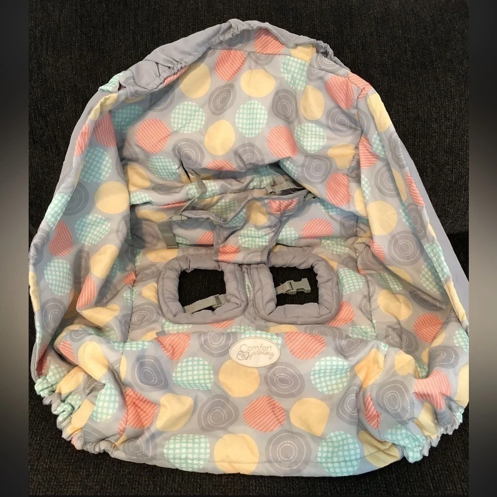 Comfort & Harmony Multicolored Dot Print Baby Shopping Cart Cover
